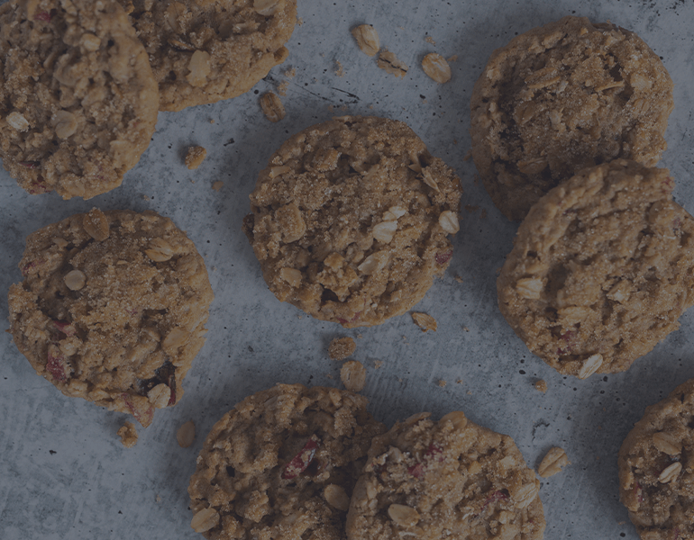 Cookies with gray overlay